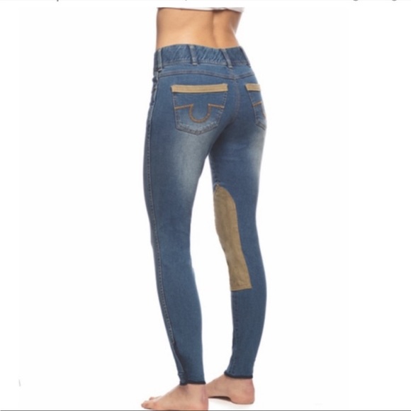 Goode Rider Pants - Goode Rider NWT Jean Rider Knee Patch Breeches Denim Jean 32